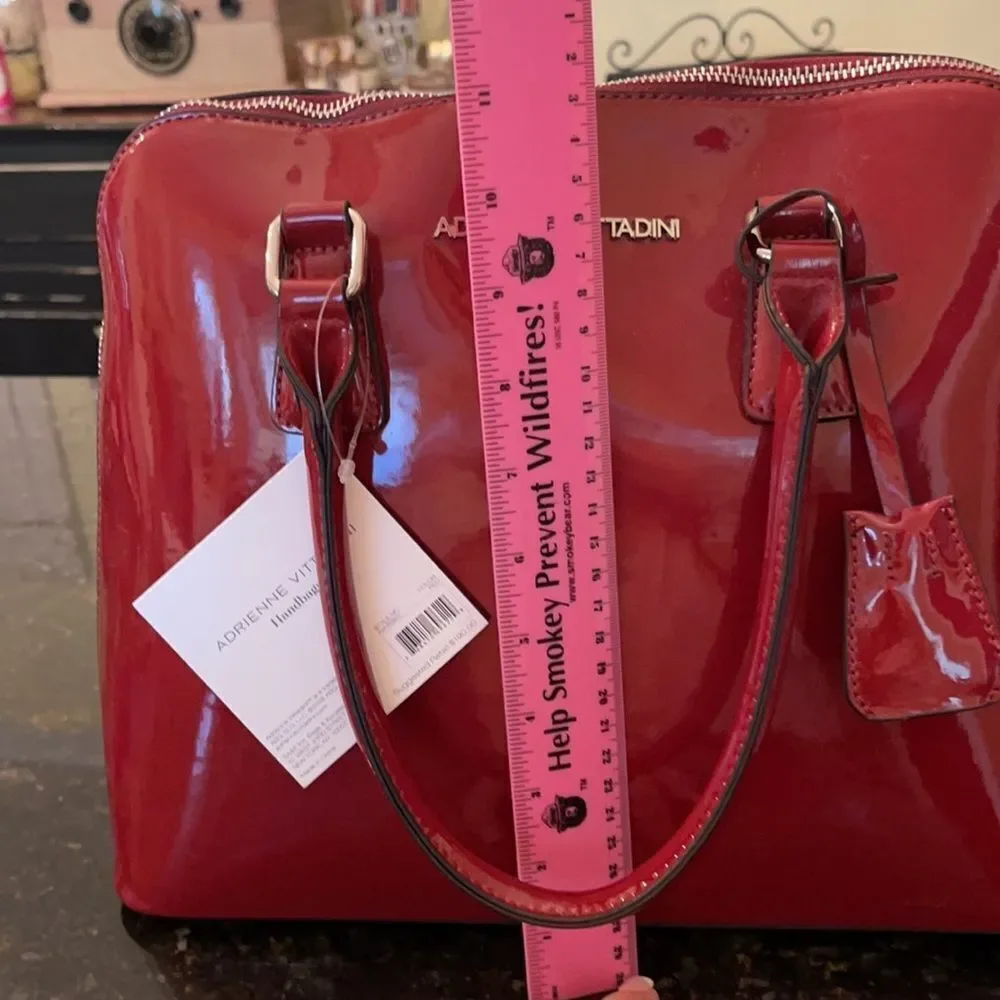 *Lipstick Red* Adrienne Vittadini NWT Cherry Red Dome Satchel